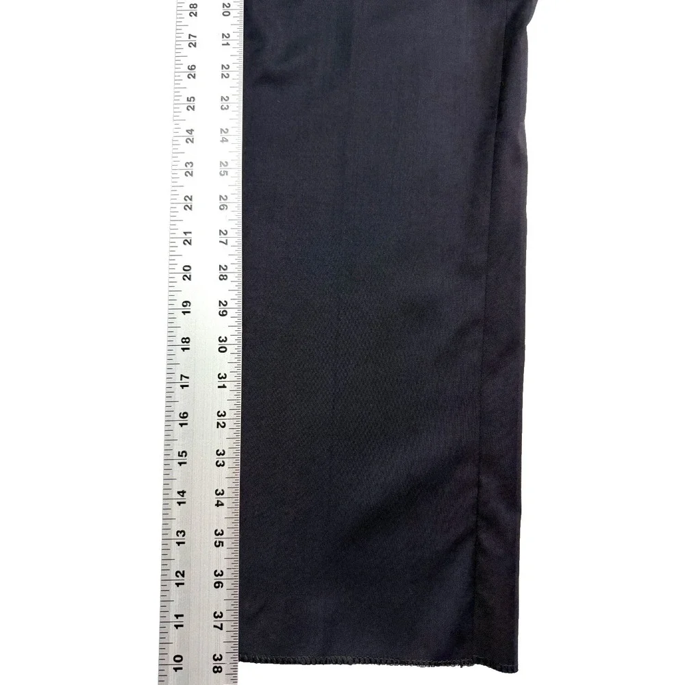 NEW Jos A Bank 35R Black Dress Suit Pants Trousers‎ Tailored Fit Flat Front Wool